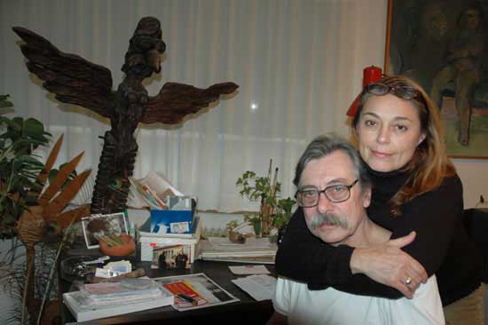 Honza Novk s manelkou Zdenou