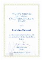 Certifikt k medaili.