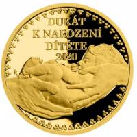 Zlatý dukát do kolébky od České mincovny. Zlatý dukát do kolébky od České mincovny.