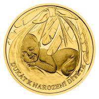 Zlatý dukát k narození dítěte od České mincovny. Zlatý dukát k narození dítěte od České mincovny.