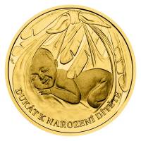 Zlat novorozeneck dukt od esk mincovny.