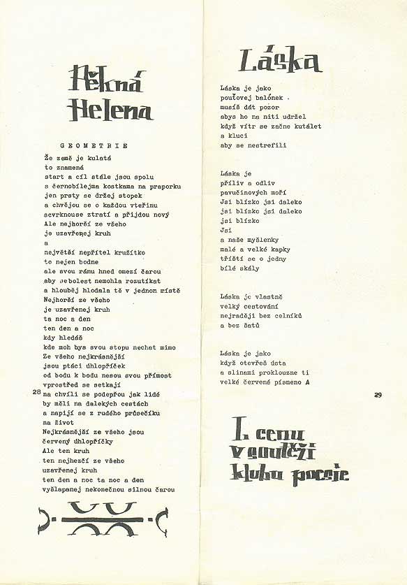 faximile básně